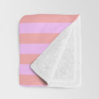 Sand Pink and Clematis Pink Summer Gazebo Stripes Throw Blanket Gallery Image 3