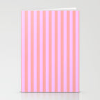 Sand Pink and Clematis Pink Summer Gazebo Stripes Stationery Card Gallery Image 2