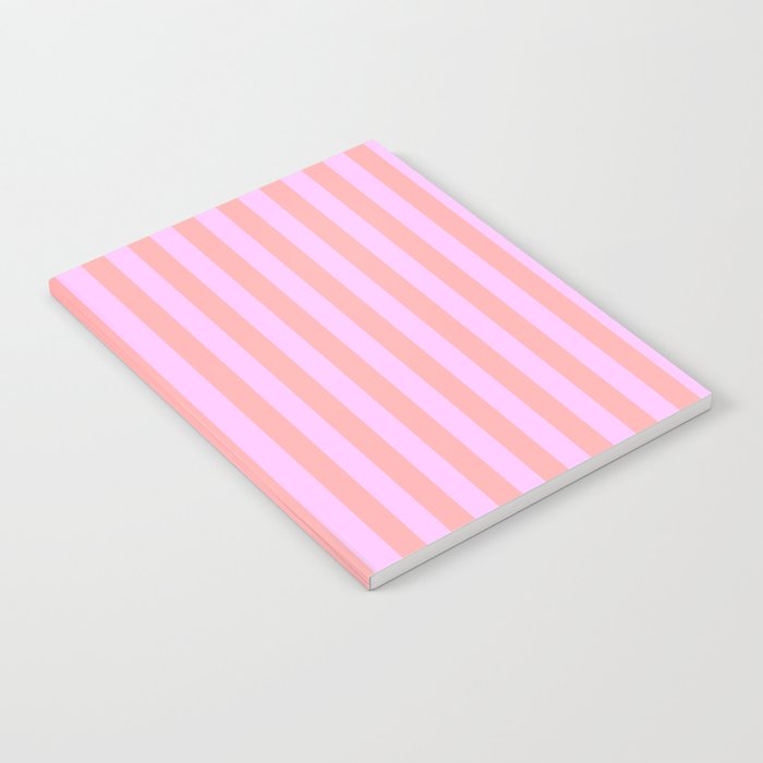 Sand Pink and Clematis Pink Summer Gazebo Stripes Notebook Gallery Image 2