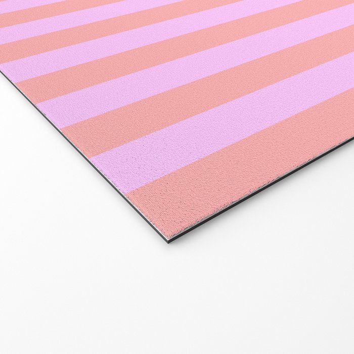 Sand Pink and Clematis Pink Summer Gazebo Stripes Welcome Mat Gallery Image 2