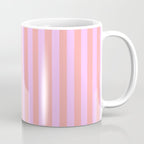 Sand Pink and Clematis Pink Summer Gazebo Stripes Coffee Mug Gallery Image 1