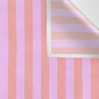 Sand Pink and Clematis Pink Summer Gazebo Stripes Wall Tapestry Gallery Image 3