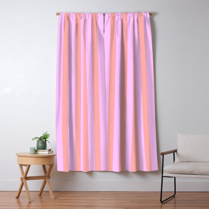 Sand Pink and Clematis Pink Summer Gazebo Stripes Window Curtain Gallery Image 5