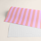 Sand Pink and Clematis Pink Summer Gazebo Stripes Wrapping Paper Gallery Image 2