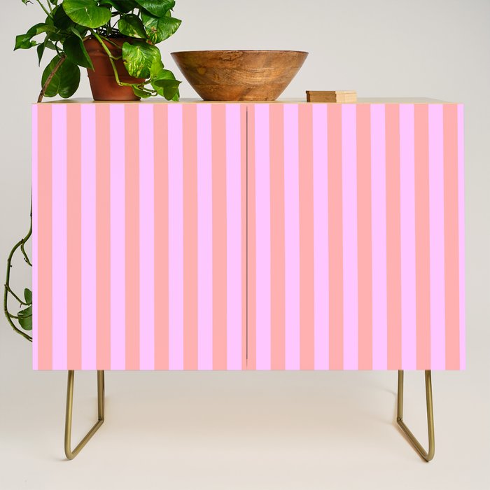 Sand Pink and Clematis Pink Summer Gazebo Stripes Credenza Gallery Image 1