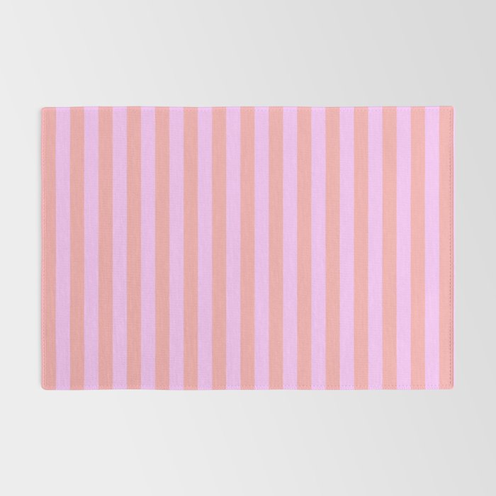 Sand Pink and Clematis Pink Summer Gazebo Stripes Rug Gallery Image 2
