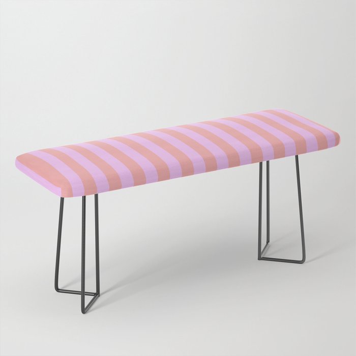 Sand Pink and Clematis Pink Summer Gazebo Stripes Bench Gallery Image 1