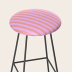Sand Pink and Clematis Pink Summer Gazebo Stripes Stool Gallery Image 2