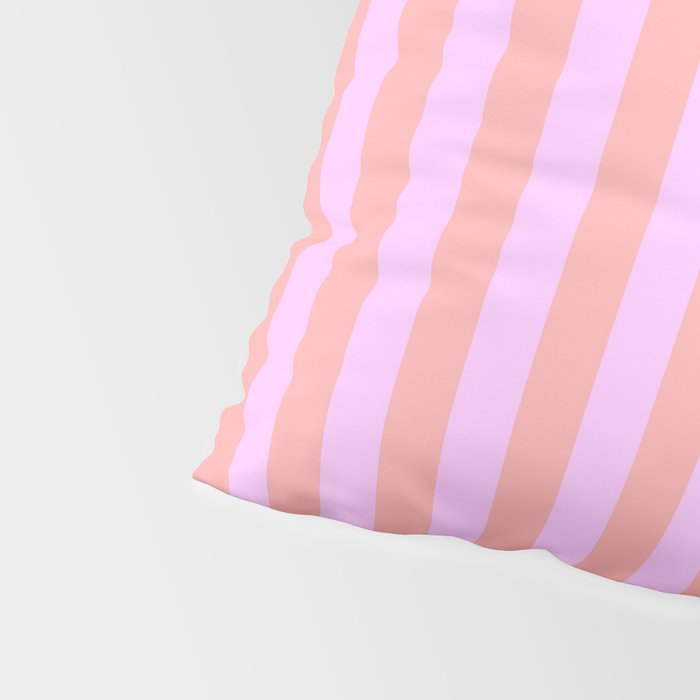 Sand Pink and Clematis Pink Summer Gazebo Stripes Pillow Sham Gallery Image 4