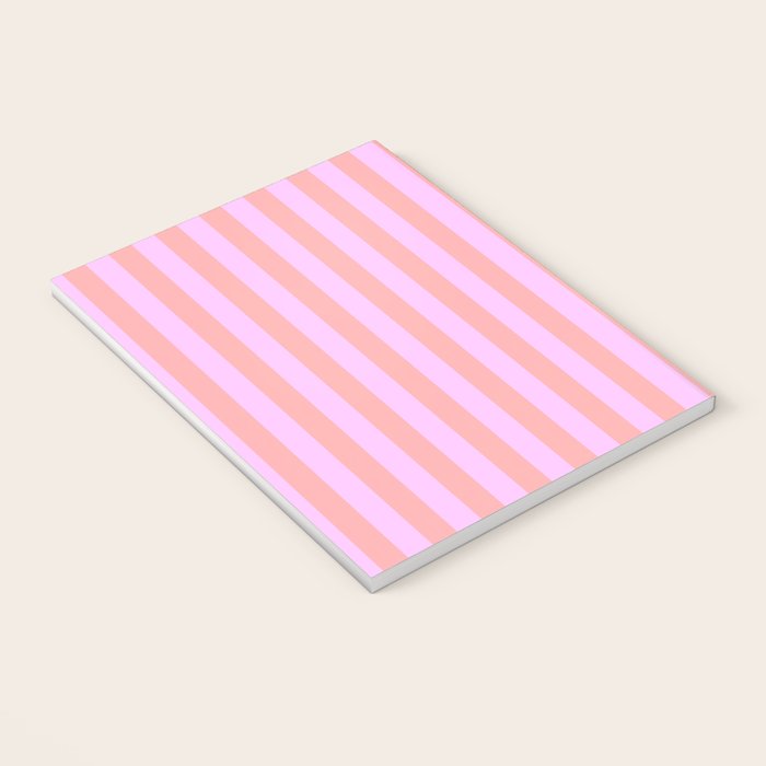 Sand Pink and Clematis Pink Summer Gazebo Stripes Notebook Gallery Image 3