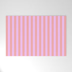 Sand Pink and Clematis Pink Summer Gazebo Stripes Welcome Mat Gallery Image 1
