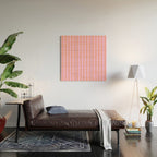 Sand Pink and Clematis Pink Summer Gazebo Stripes Wood Wall Art Gallery Image 2