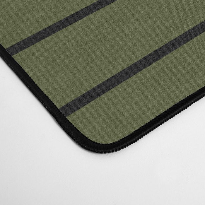 Minimal Line Curvature XVIII Dark Green Mid Century Modern Arch Abstract Desk Mat Gallery Image 4