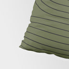 Minimal Line Curvature XVIII Dark Green Mid Century Modern Arch Abstract Pillow Sham Gallery Image 4