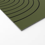 Minimal Line Curvature XVIII Dark Green Mid Century Modern Arch Abstract Welcome Mat Gallery Image 2