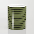 Minimal Line Curvature XVIII Dark Green Mid Century Modern Arch Abstract Coffee Mug Gallery Image 4