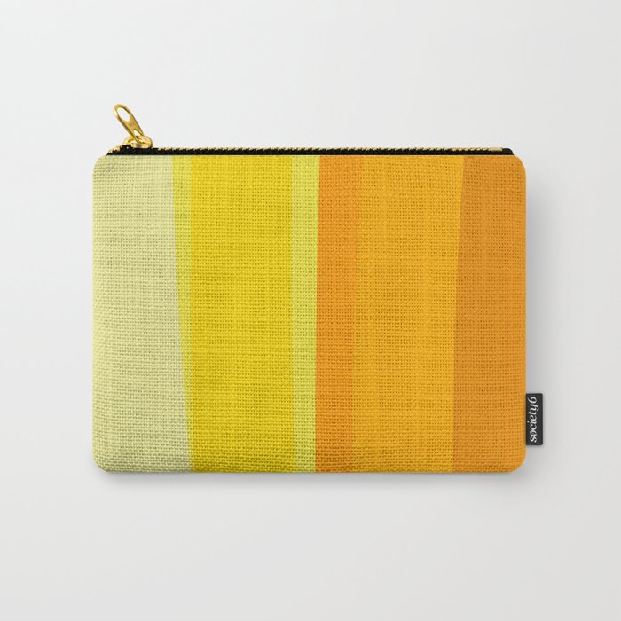 Ombre Yellow Organic Stripes Carry All Pouch Gallery Image 1