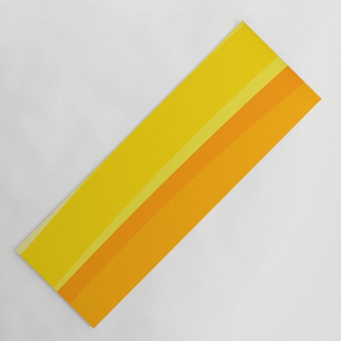 Ombre Yellow Organic Stripes Yoga Mat Gallery Image 1