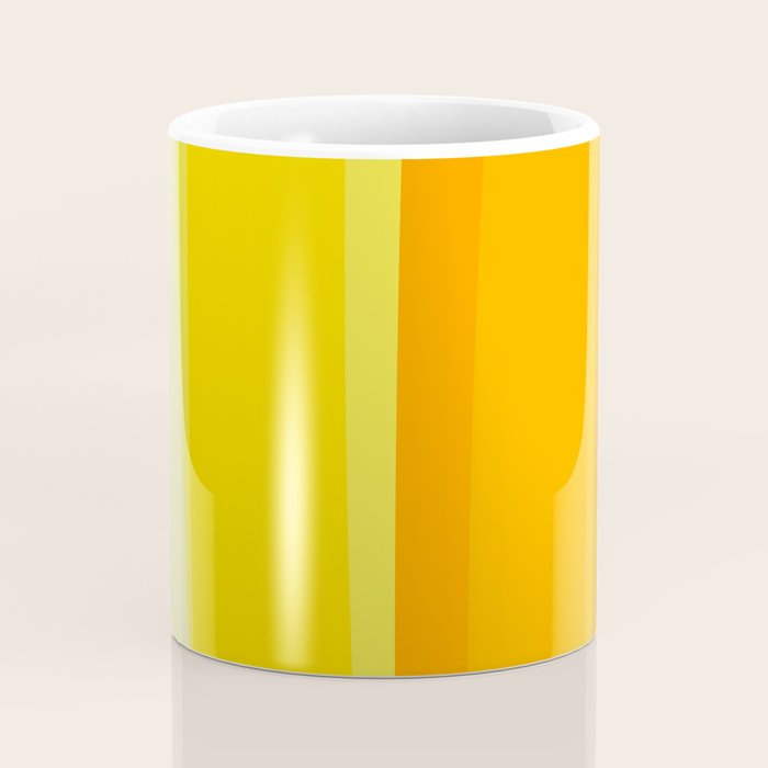 Ombre Yellow Organic Stripes Coffee Mug Gallery Image 4