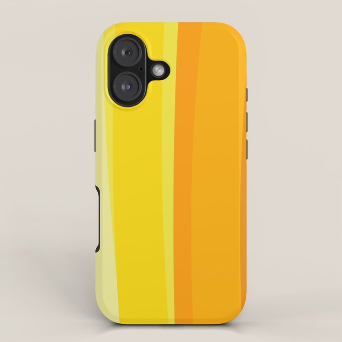 Ombre Yellow Organic Stripes iPhone Case Gallery Image 1
