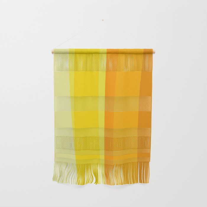 Ombre Yellow Organic Stripes Wall Hanging Gallery Image 1
