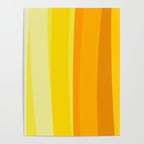 Ombre Yellow Organic Stripes Poster Gallery Image 4