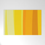 Ombre Yellow Organic Stripes Welcome Mat Gallery Image 1