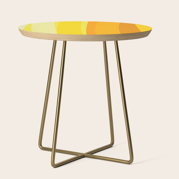 Ombre Yellow Organic Stripes Side Table Gallery Image 1