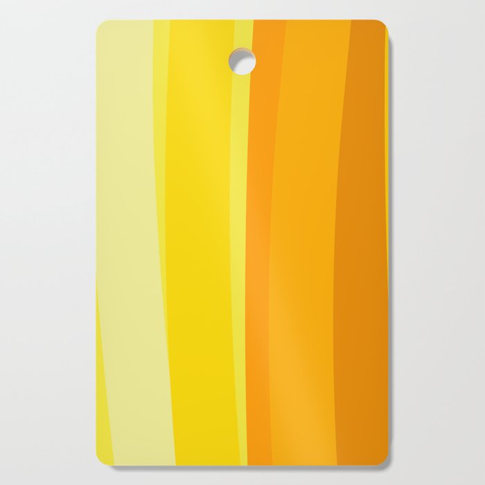 Ombre Yellow Organic Stripes Cutting Board Gallery Image 1