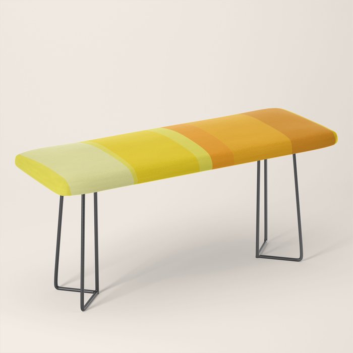 Ombre Yellow Organic Stripes Bench Gallery Image 1