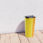 Ombre Yellow Organic Stripes Travel Mug Gallery Image 4