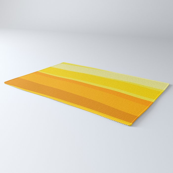 Ombre Yellow Organic Stripes Rug Gallery Image 3