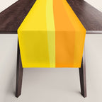 Ombre Yellow Organic Stripes Table Runner Gallery Image 1