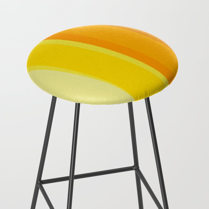 Ombre Yellow Organic Stripes Stool Gallery Image 2
