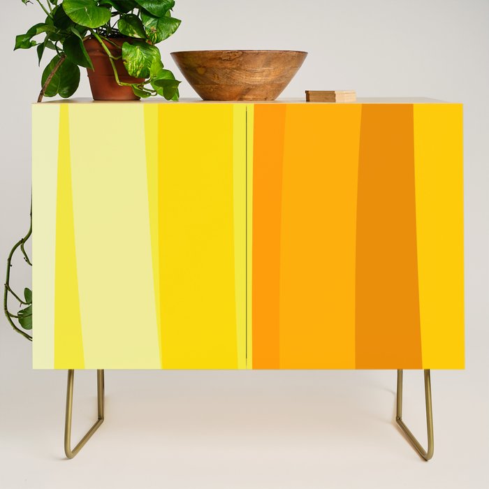 Ombre Yellow Organic Stripes Credenza Gallery Image 1