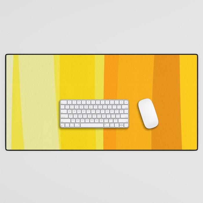 Ombre Yellow Organic Stripes Desk Mat Gallery Image 1