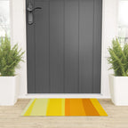 Ombre Yellow Organic Stripes Welcome Mat Gallery Image 3