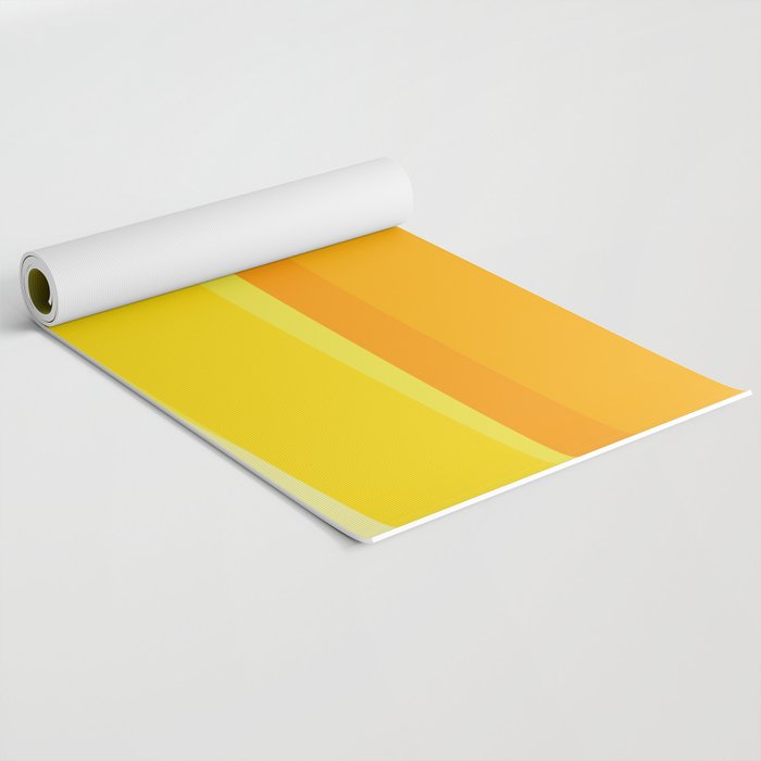 Ombre Yellow Organic Stripes Yoga Mat Gallery Image 2