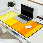 Ombre Yellow Organic Stripes Desk Mat Gallery Image 2