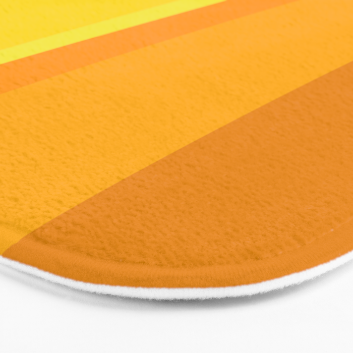 Ombre Yellow Organic Stripes Bath Mat Gallery Image 3