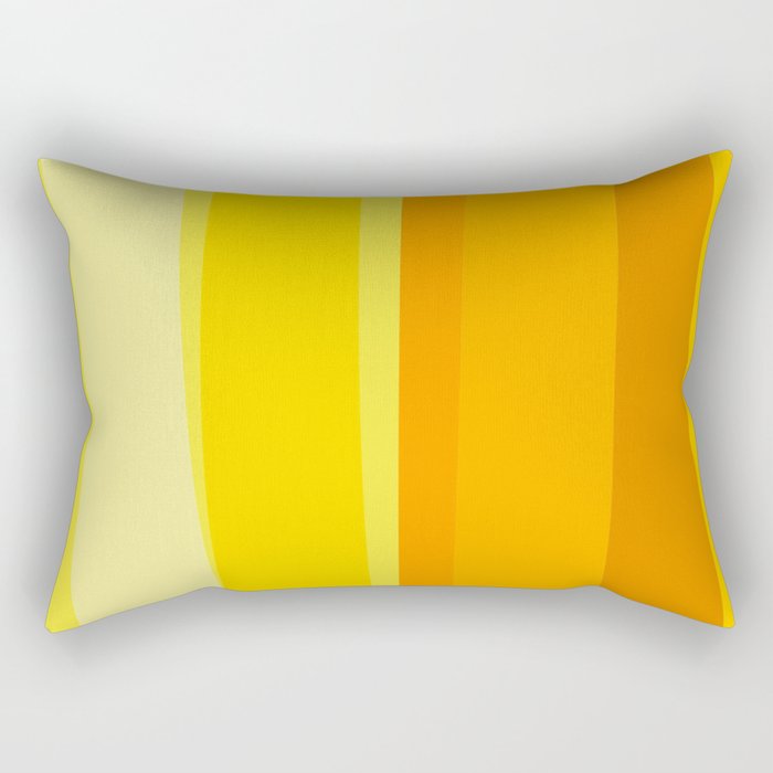 Ombre Yellow Organic Stripes Rectangular Pillow Gallery Image 1