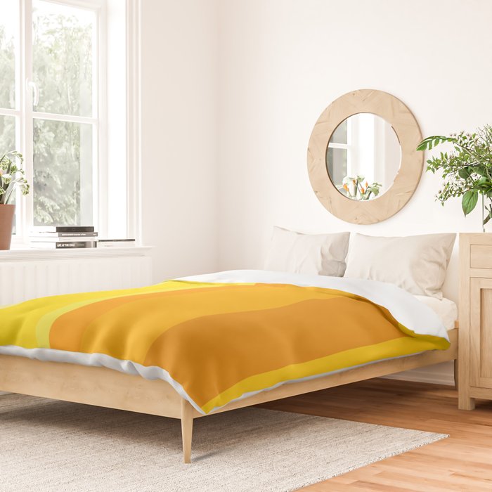 Ombre Yellow Organic Stripes Duvet Cover Gallery Image 2