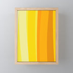 Ombre Yellow Organic Stripes Mini Art Print Gallery Image 1
