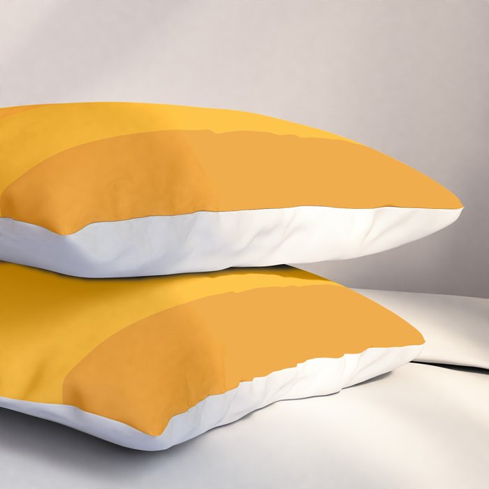 Ombre Yellow Organic Stripes Pillow Sham Gallery Image 3