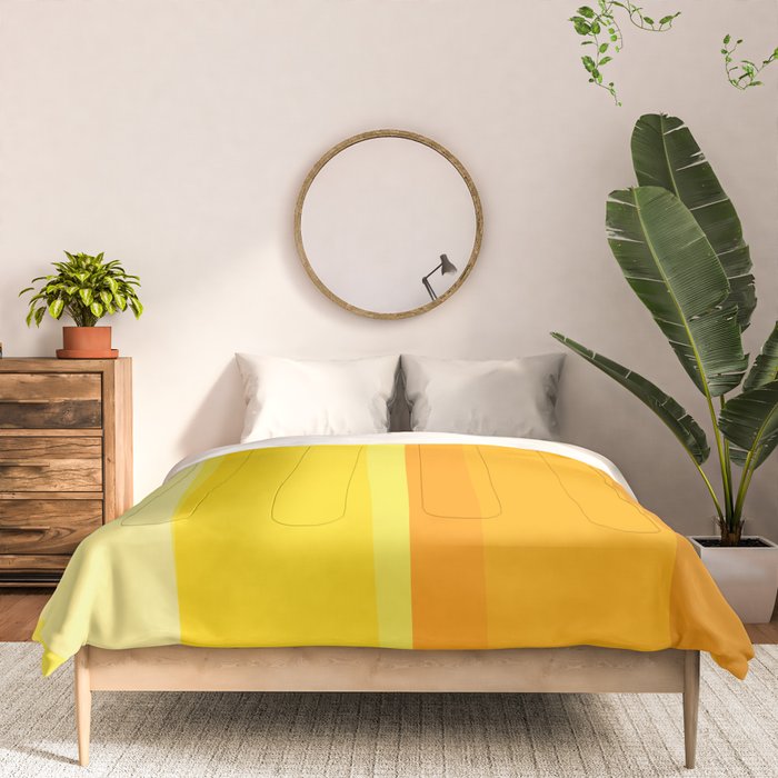 Ombre Yellow Organic Stripes Comforter Gallery Image 3