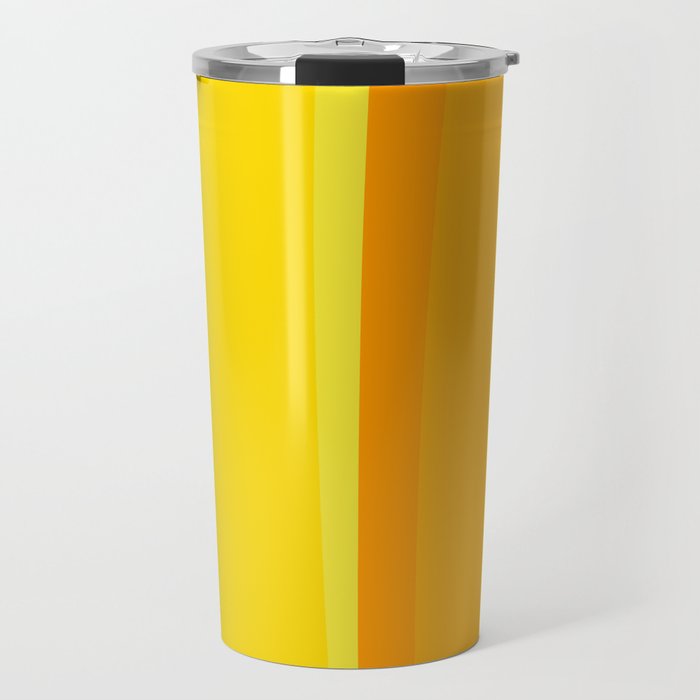 Ombre Yellow Organic Stripes Travel Mug Gallery Image 1