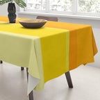 Ombre Yellow Organic Stripes Tablecloth Gallery Image 3