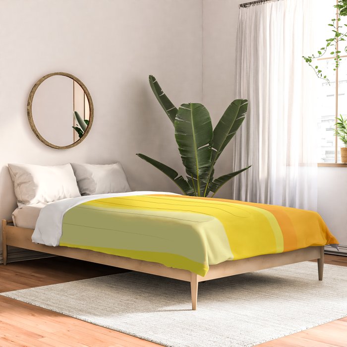 Ombre Yellow Organic Stripes Comforter Gallery Image 2