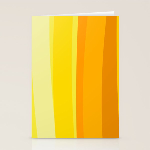 Ombre Yellow Organic Stripes Stationery Card Gallery Image 2