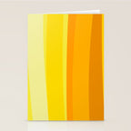 Ombre Yellow Organic Stripes Stationery Card Gallery Image 2
